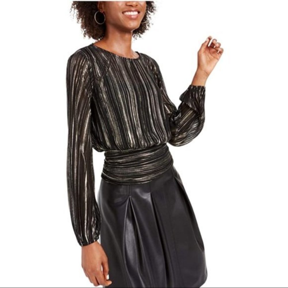 NWT Kit + Sky | Black Striped Jewel Neck Top Large